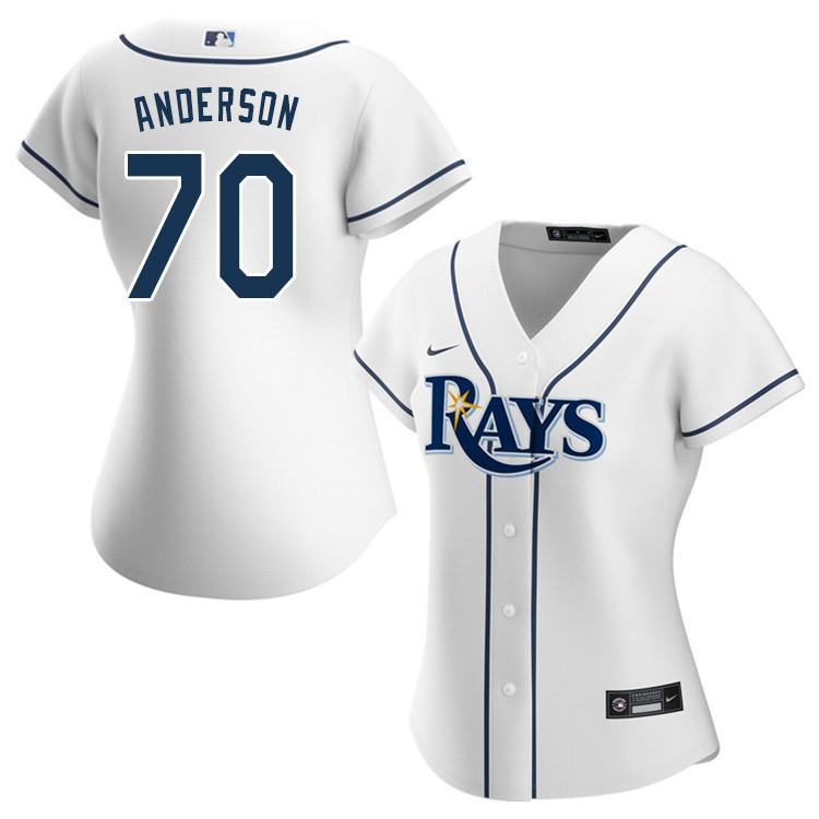 Nike Women #70 Nick Anderson Tampa Bay Rays Baseball Jerseys Sale-White